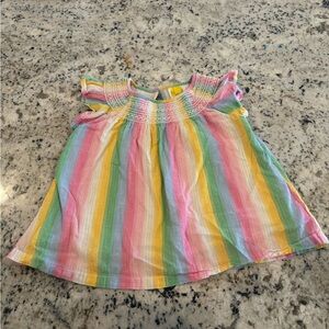Mini Boden Pastel Striped Smock Shirt